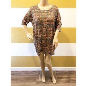 LuLaRoe multicolored striped Irma tunic top
